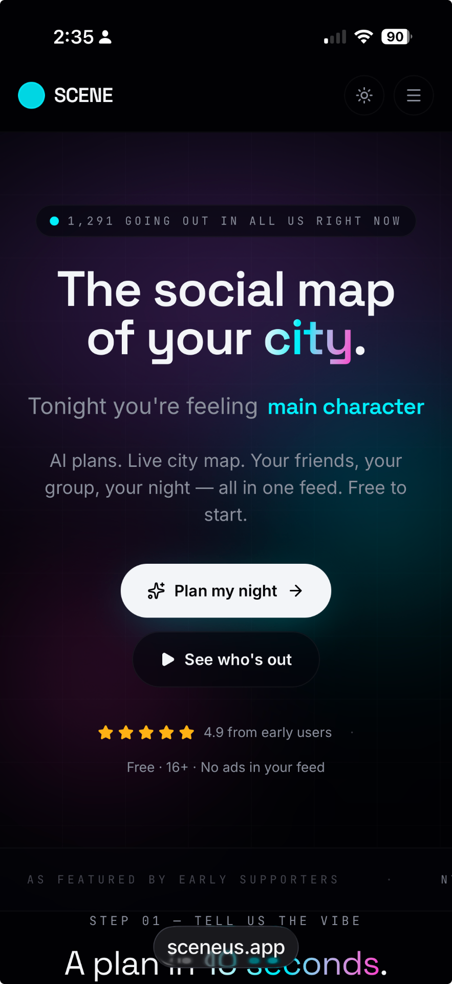 Scene app preview